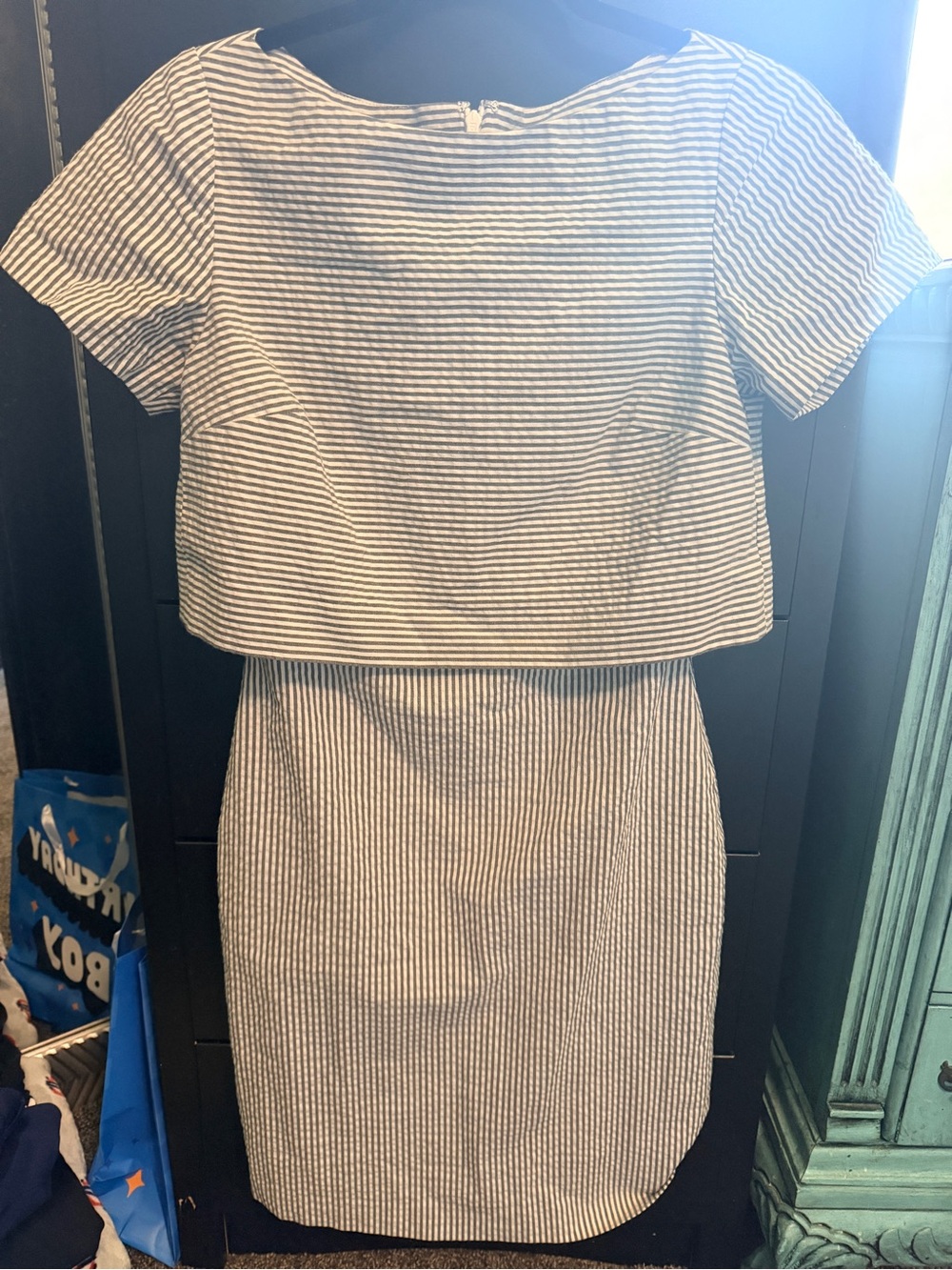 Banana Republic Seersucker Striped Dress